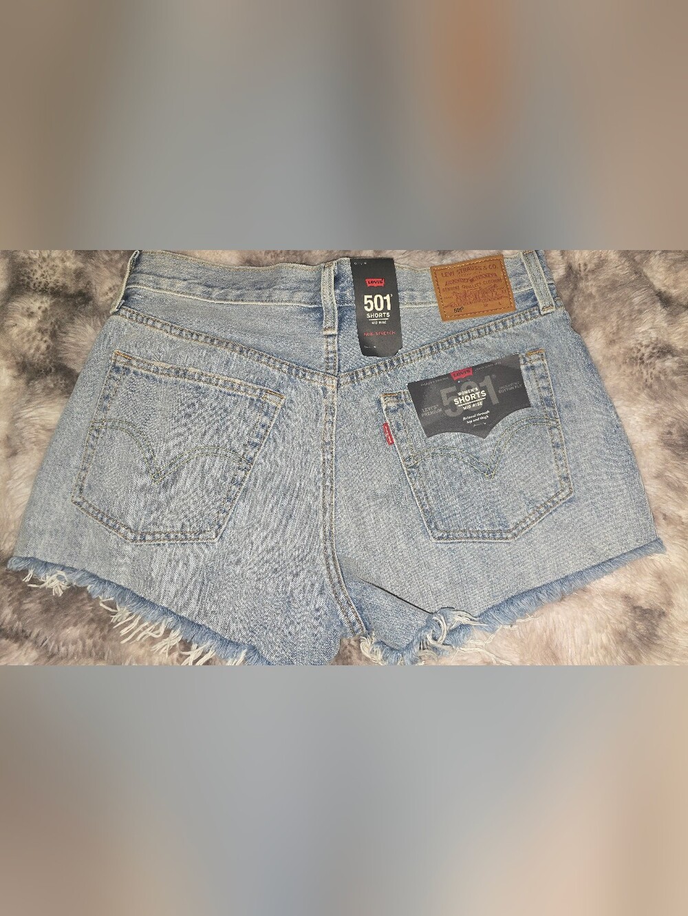 Levi's Light Blue Relaxed Fit Denim Shorts